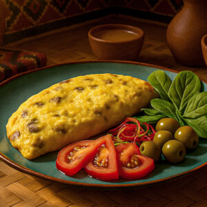 Mushrooms omelette