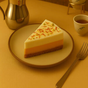 Saffron cheesecake